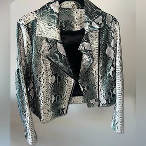 Snakeskin Leather Jacket